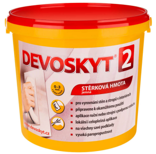 Devoskyt 2 - stěrka k vytváření nových povrchů omítek i lokálních oprav